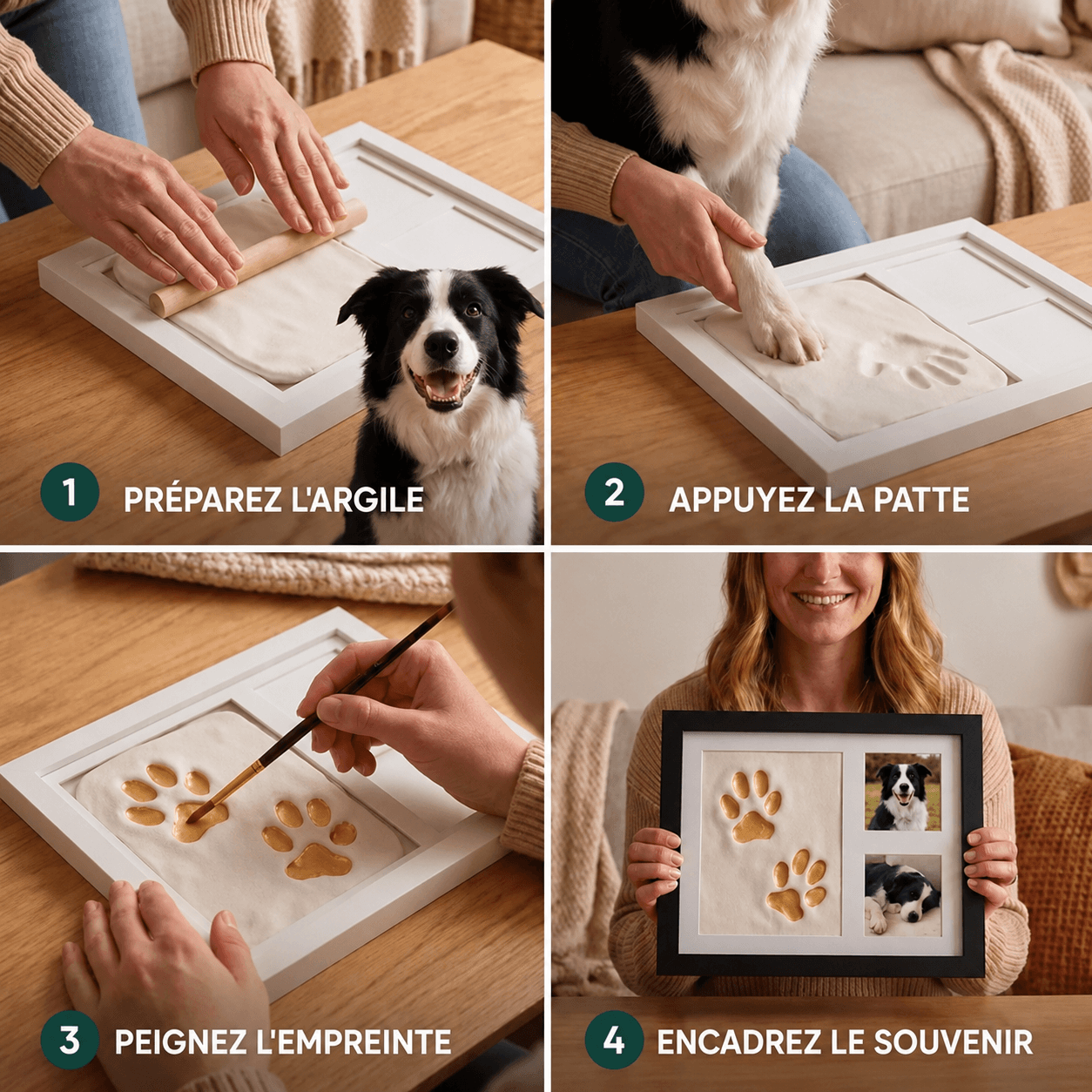 Le Kit d’Empreinte de Patte en Argile
