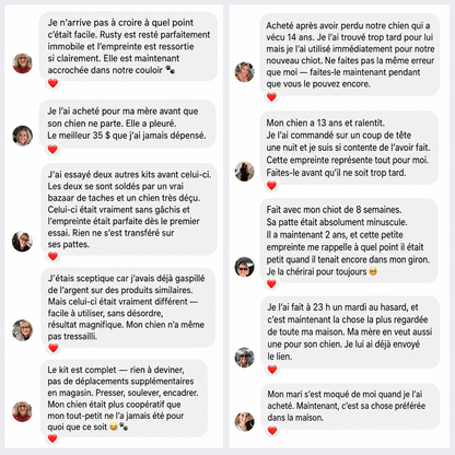 Le Kit d’Empreinte de Patte en Argile