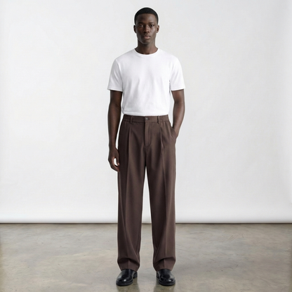 VOLTAIRE TROUSERS, BROWN