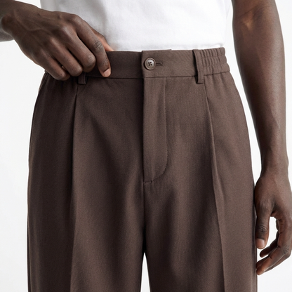 VOLTAIRE TROUSERS, BROWN
